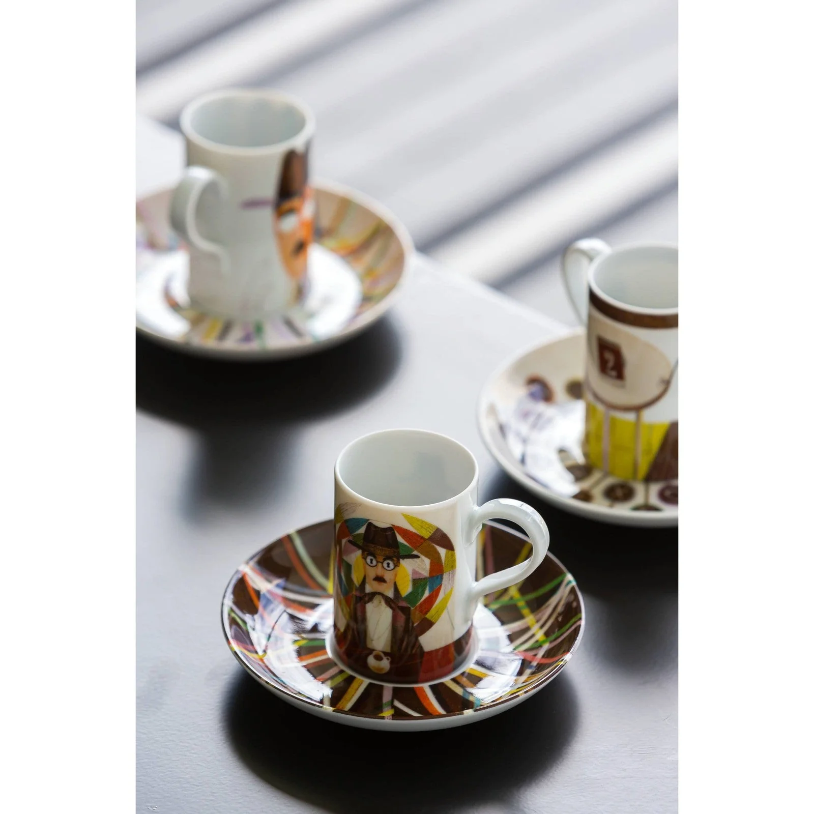 Vista Alegre Pessoa Expresso Cups and Saucer - Set of 4 - Image 2