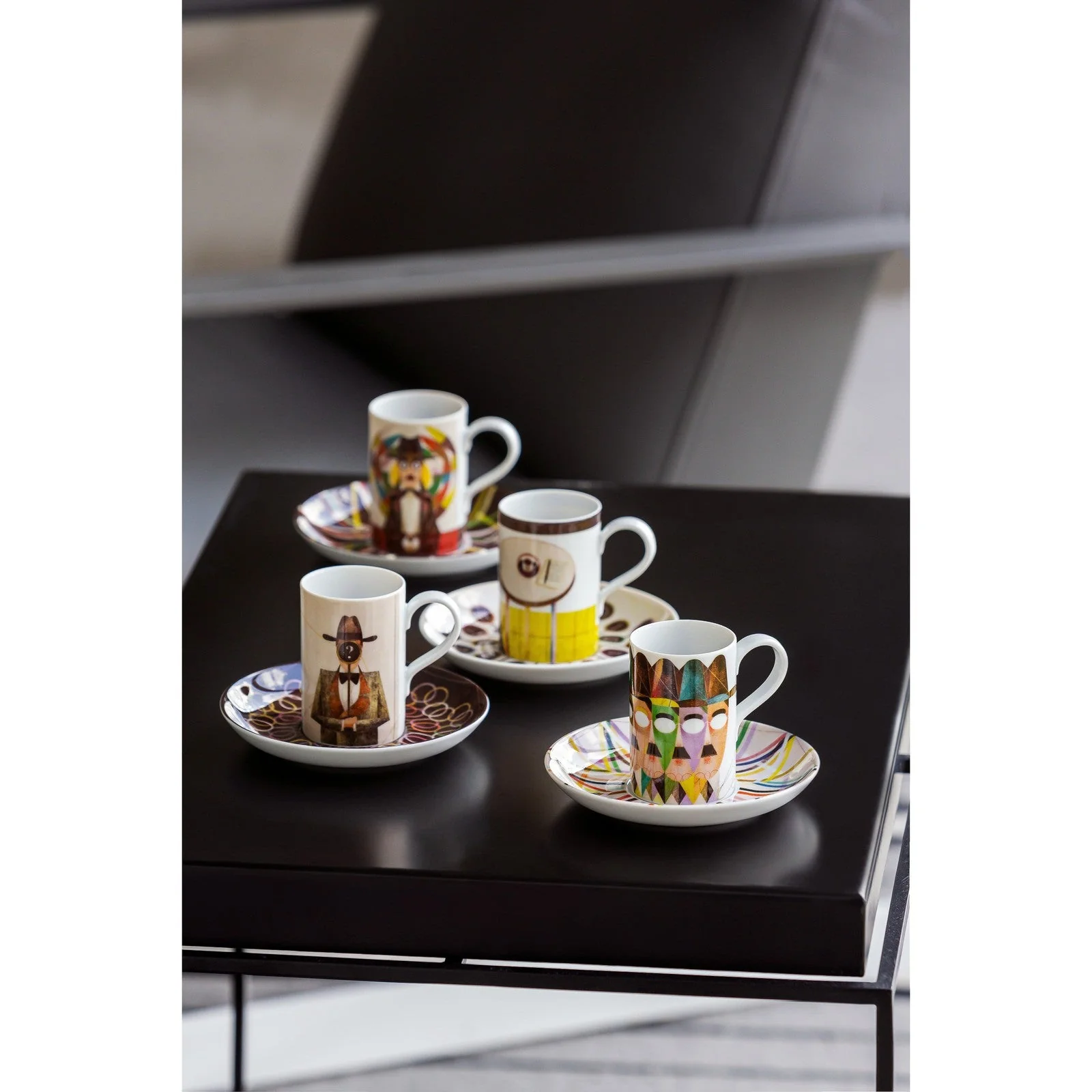 Vista Alegre Pessoa Expresso Cups and Saucer - Set of 4 - Image 3
