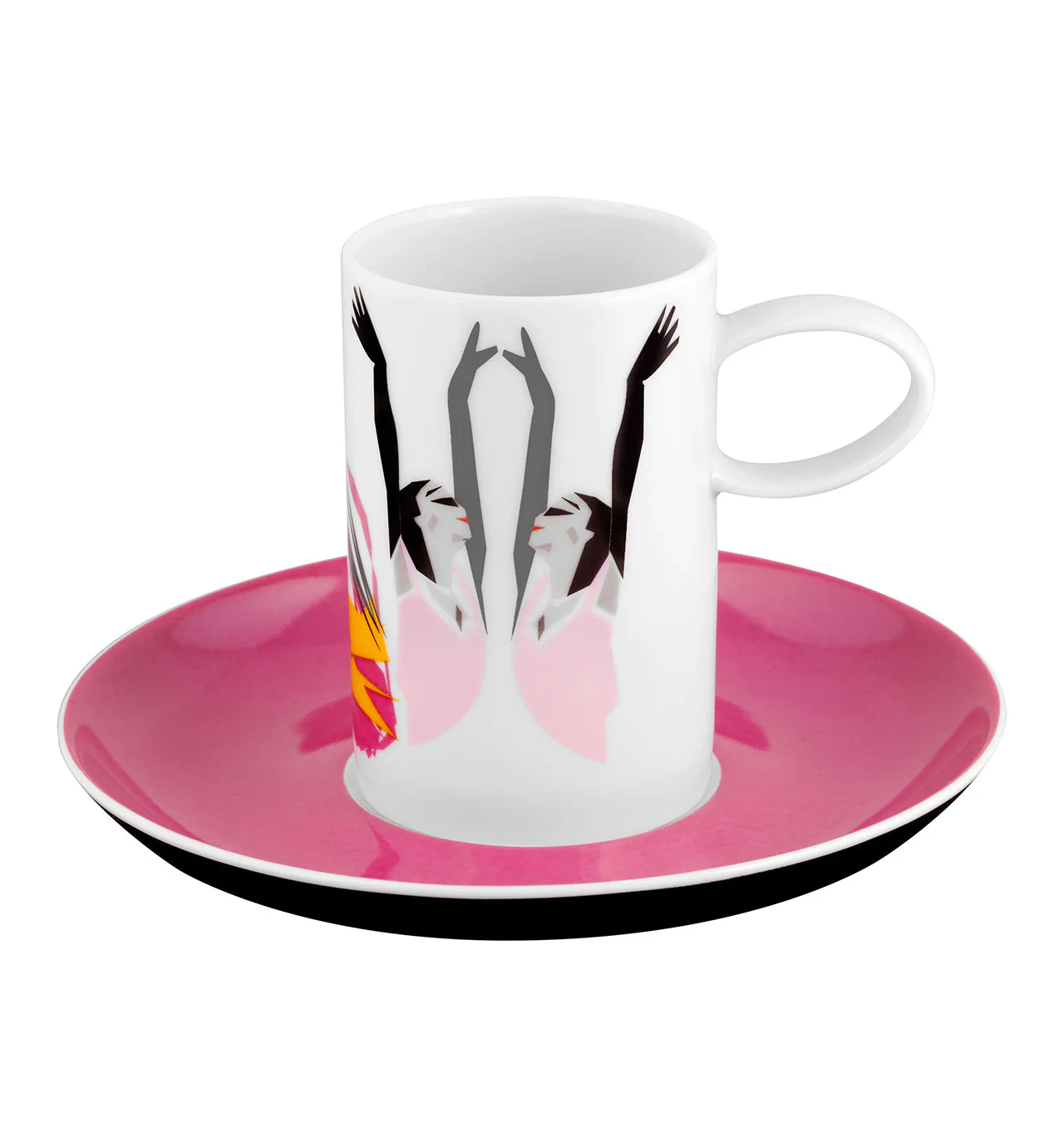Vista Alegre Tchaikovs Coffe Cups & Saucers By Catarina Pestana - Set of 4 - Image 3