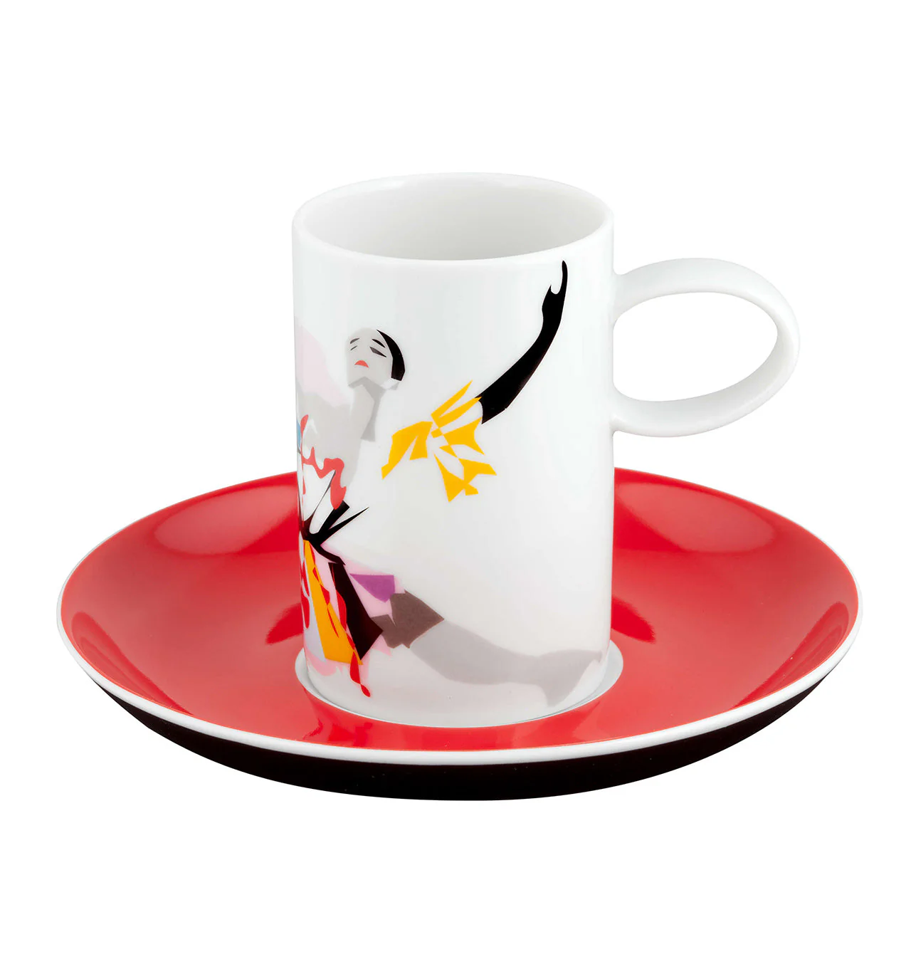 Vista Alegre Tchaikovs Coffe Cups & Saucers By Catarina Pestana - Set of 4 - Image 4