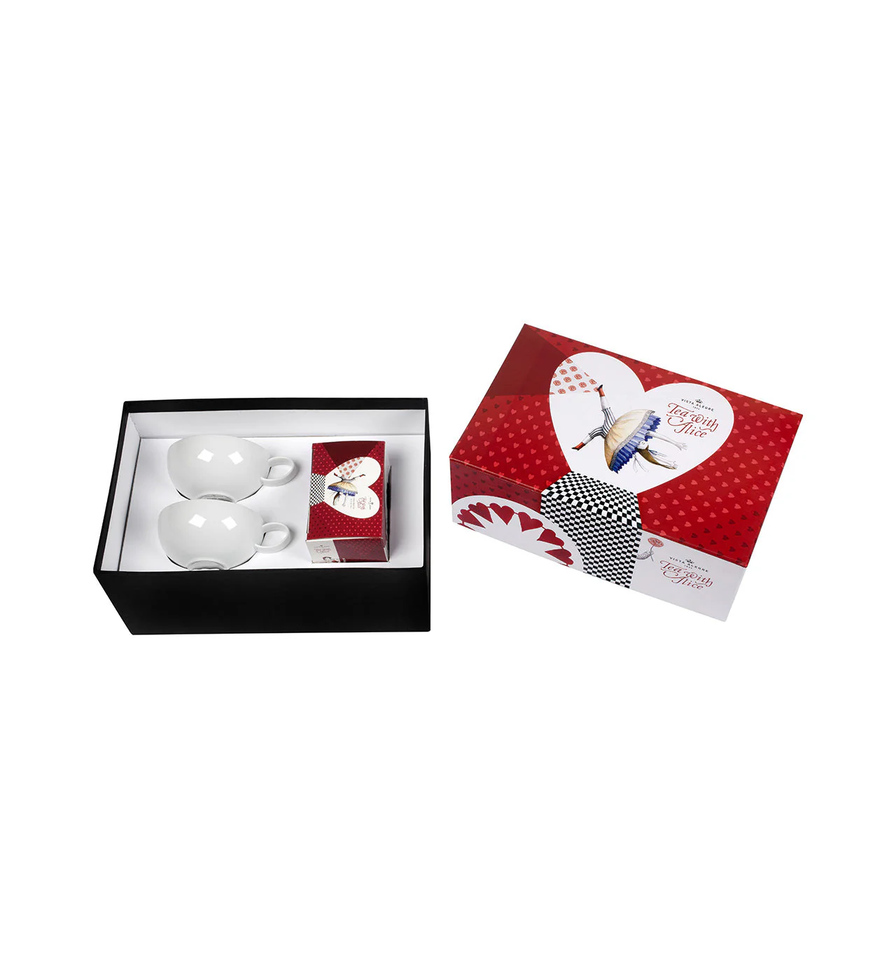 Vista Alegre Tea with Alice Tea Cup & Saucer + Tea Bag (Gift Box) By Teresa Lima - Set of 2 - Image 2