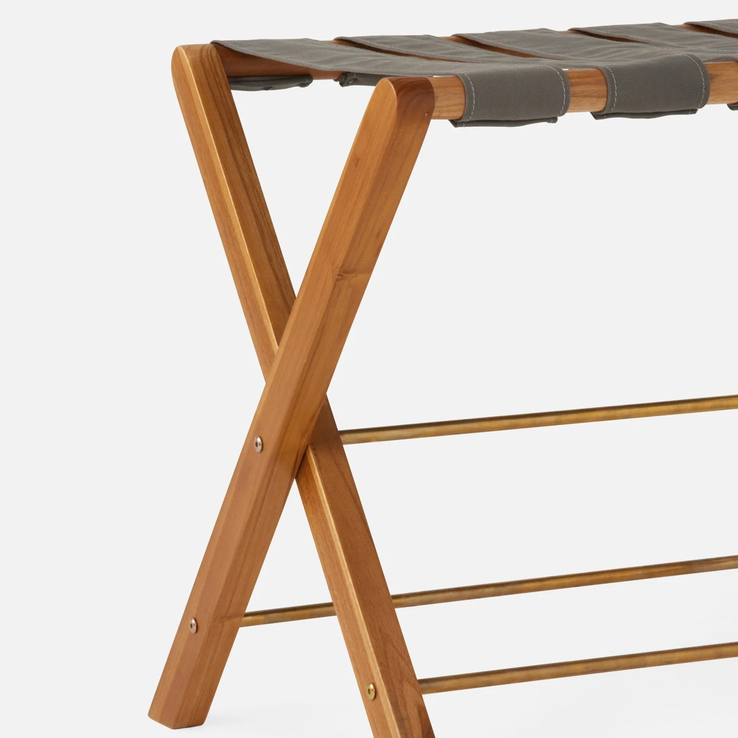 Walvia Wood Folding Luggage Rack - Image 4