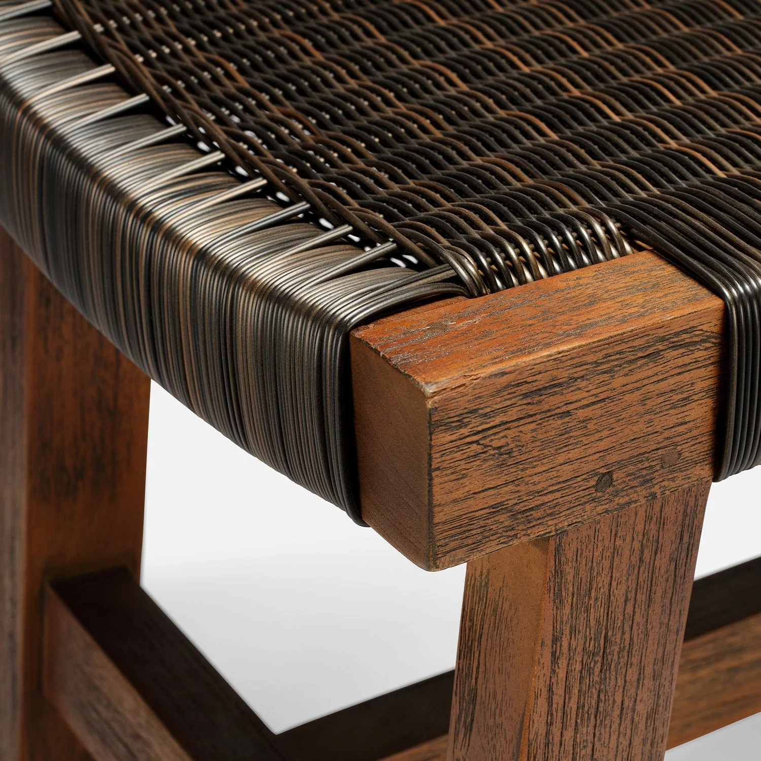 Wentworth Faux Rattan Bench - Image 3