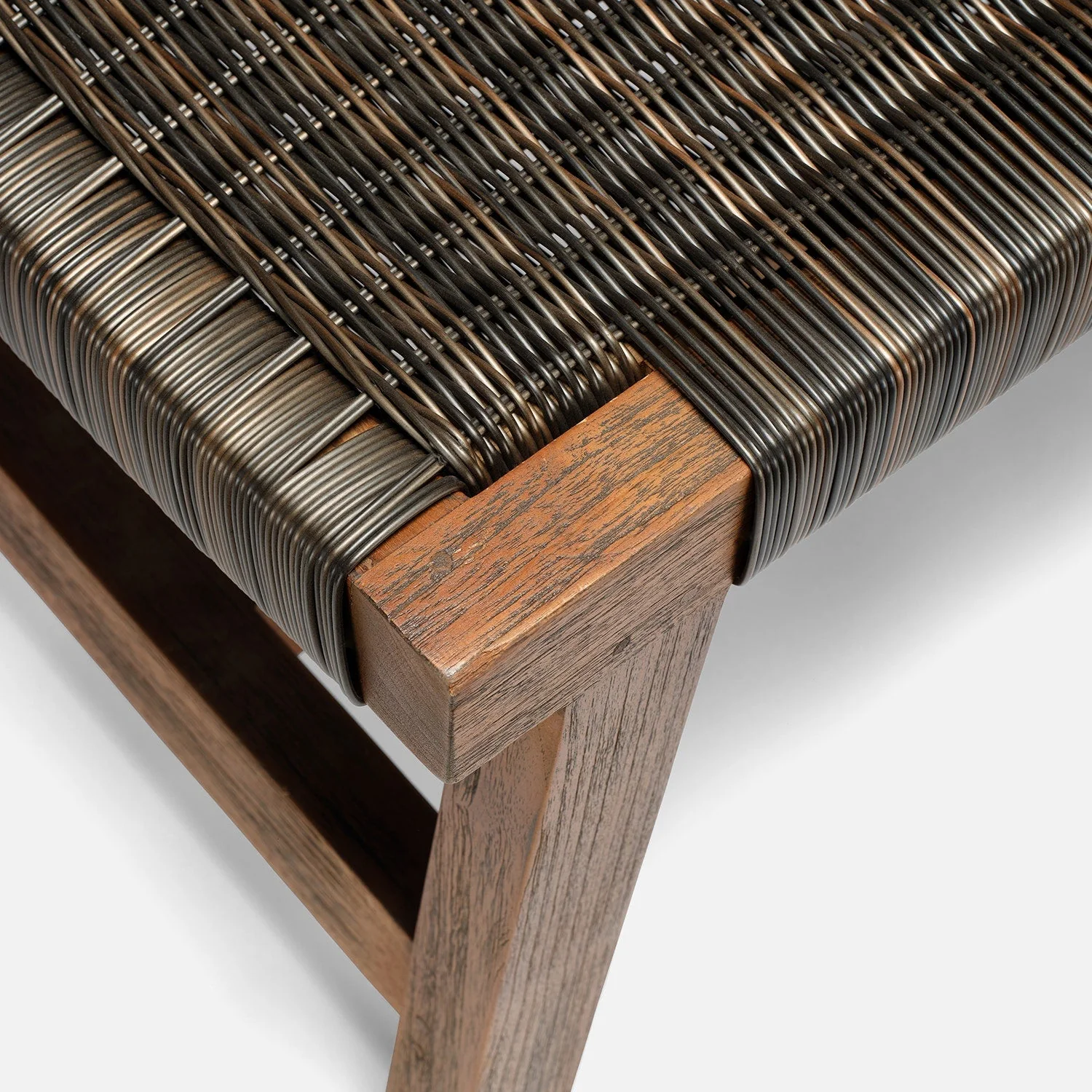 Wentworth Faux Rattan Bench - Image 4