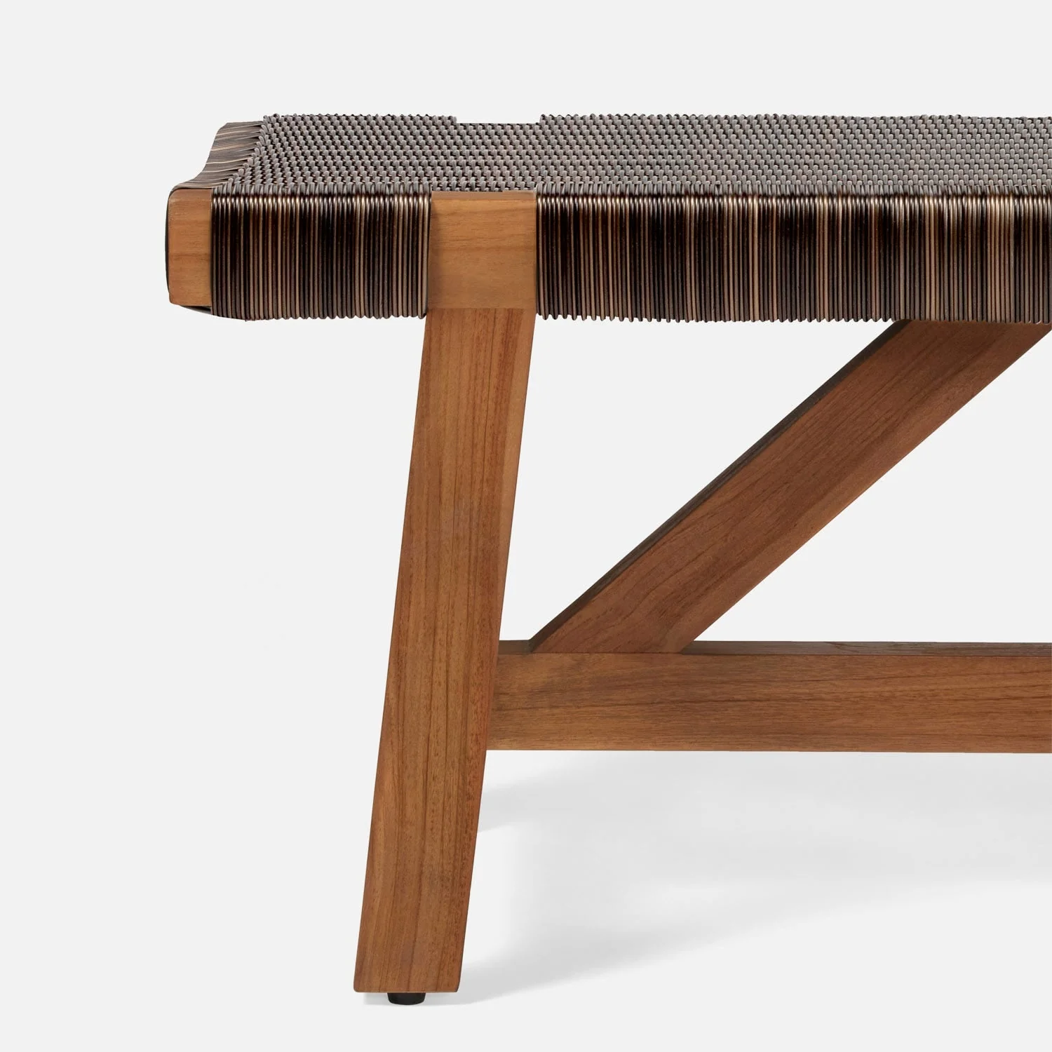 Wentworth Faux Rattan Bench - Image 8