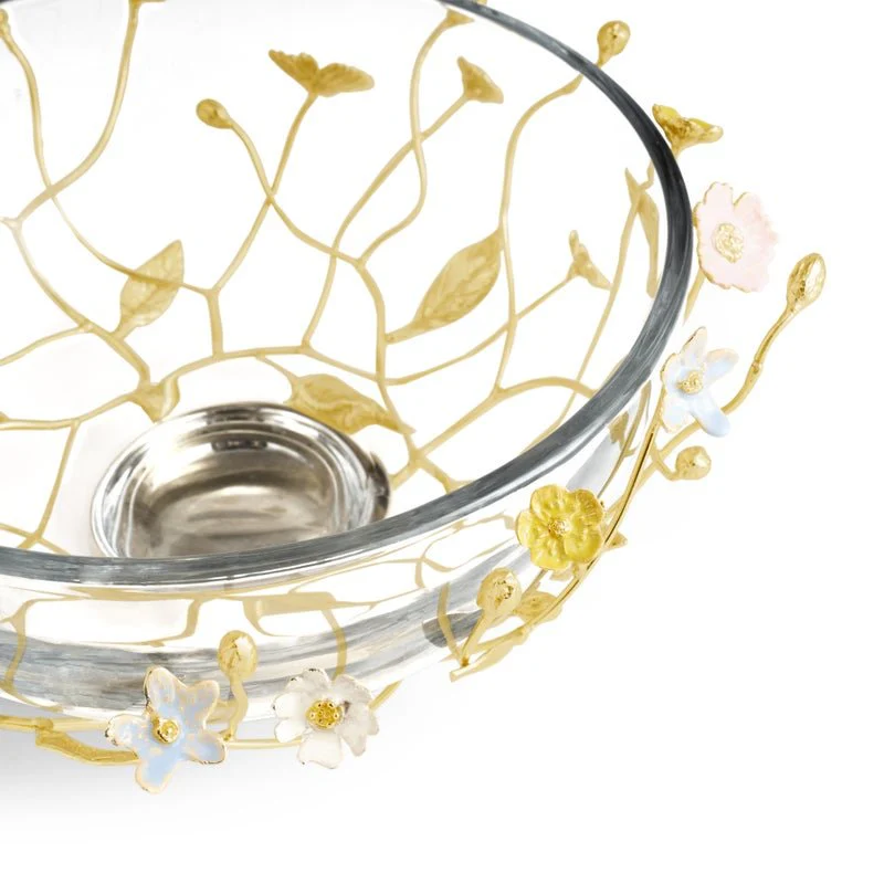 Michael Aram Wildflowers Large Glass Bowl - Image 3