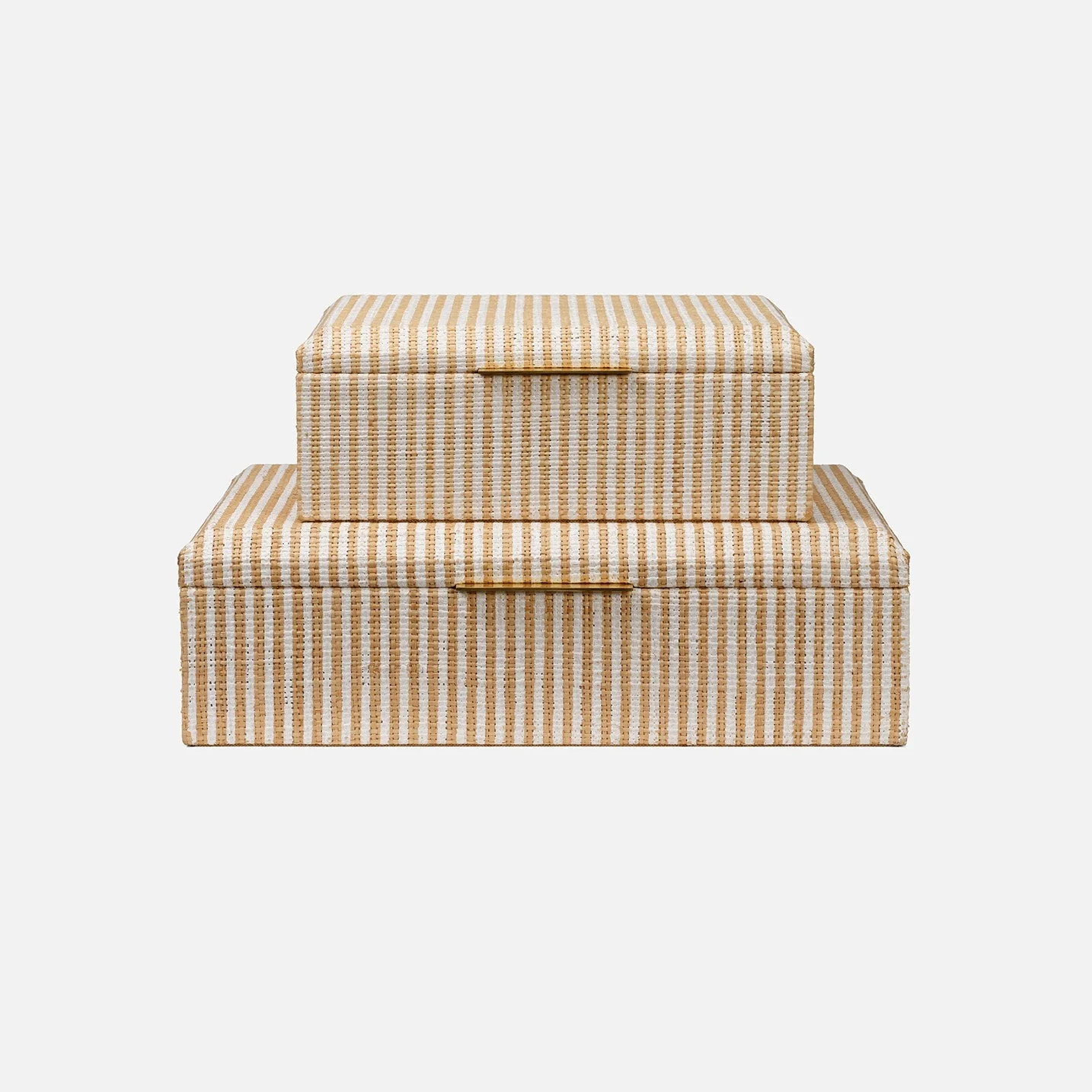 Winslow Striped Raffia Box - Set of 2 - Image 7