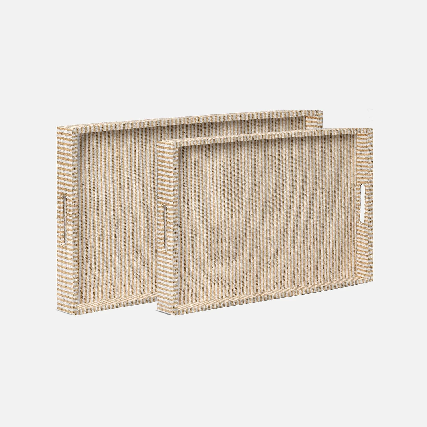 Winslow Striped Raffia Tray - Set of 2 - Image 11