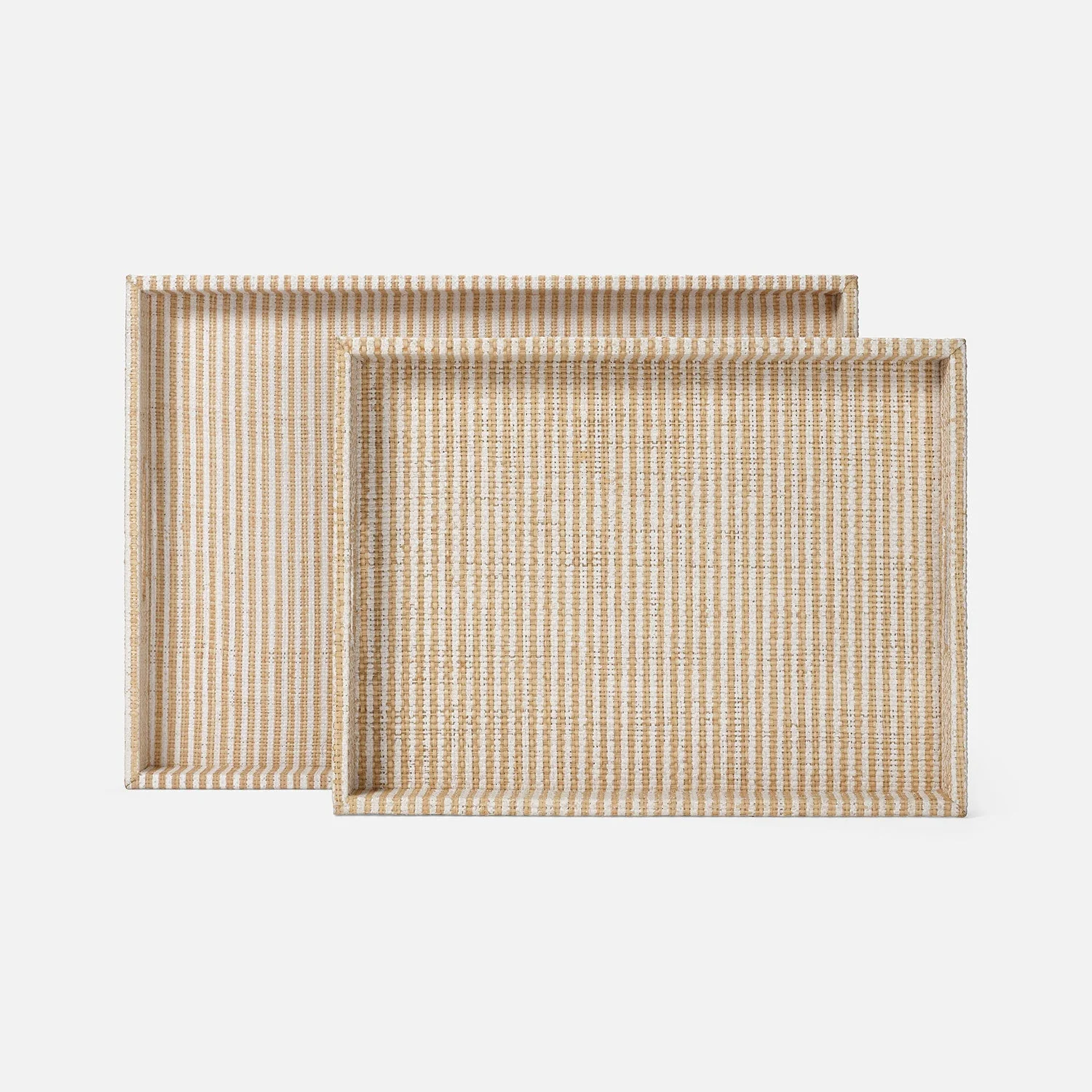 Winslow Striped Raffia Tray - Set of 2 - Image 15