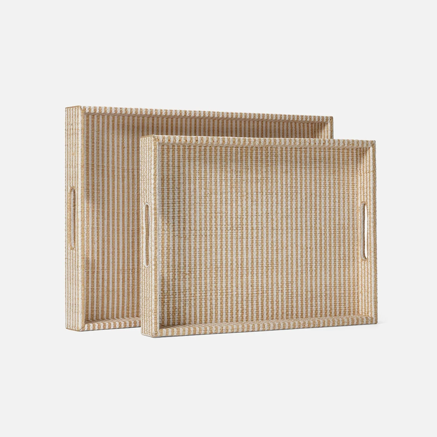 Winslow Striped Raffia Tray - Set of 2 - Image 16