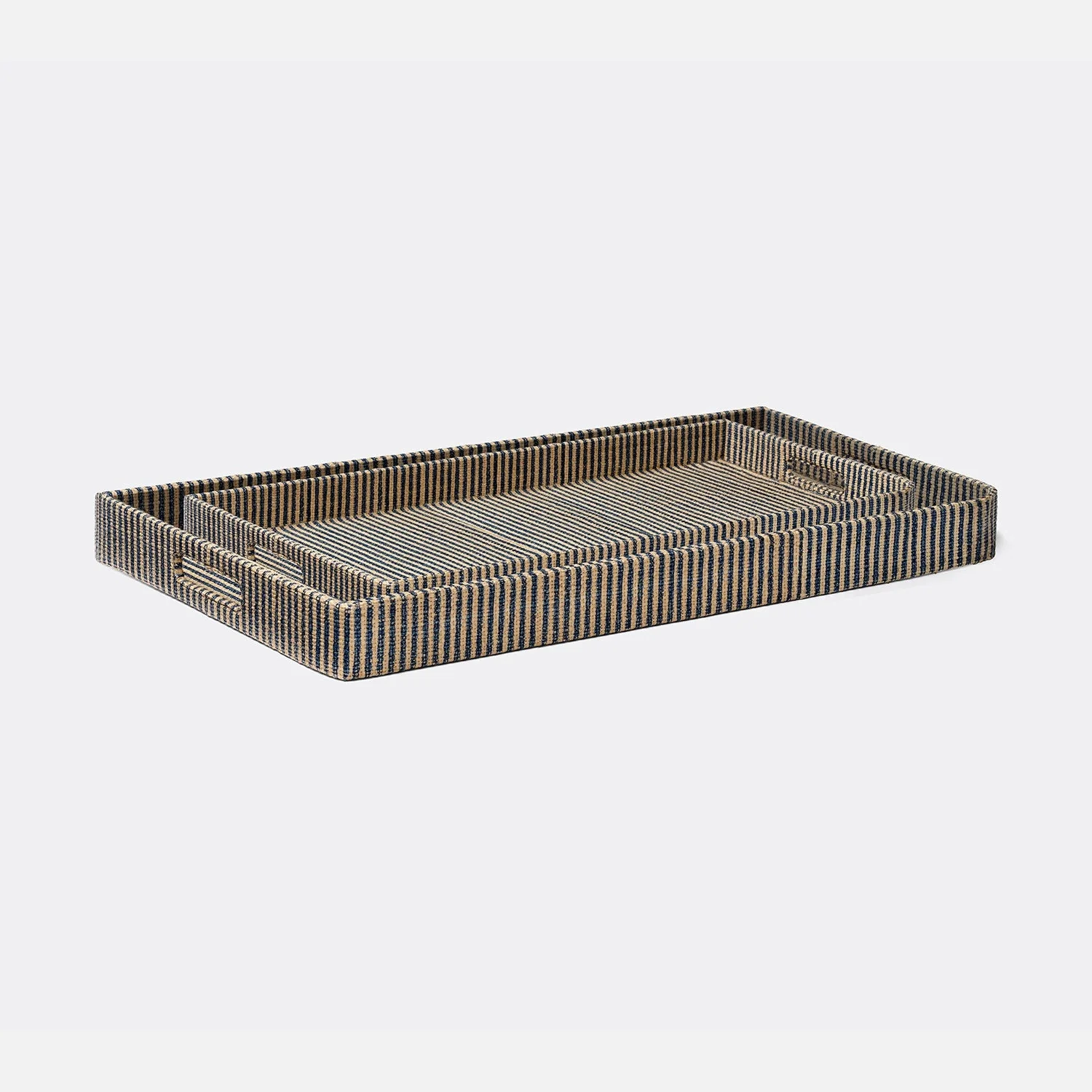 Winslow Striped Raffia Tray - Set of 2 - Image 2