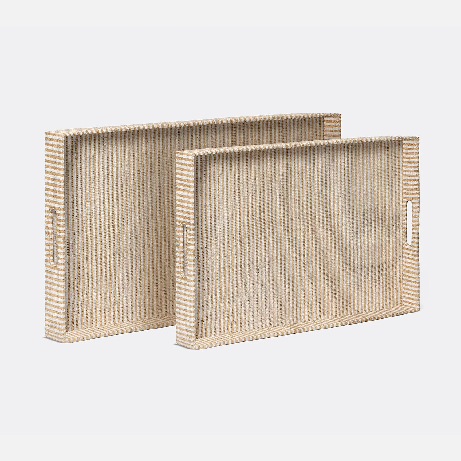 Winslow Striped Raffia Tray - Set of 2 - Image 3