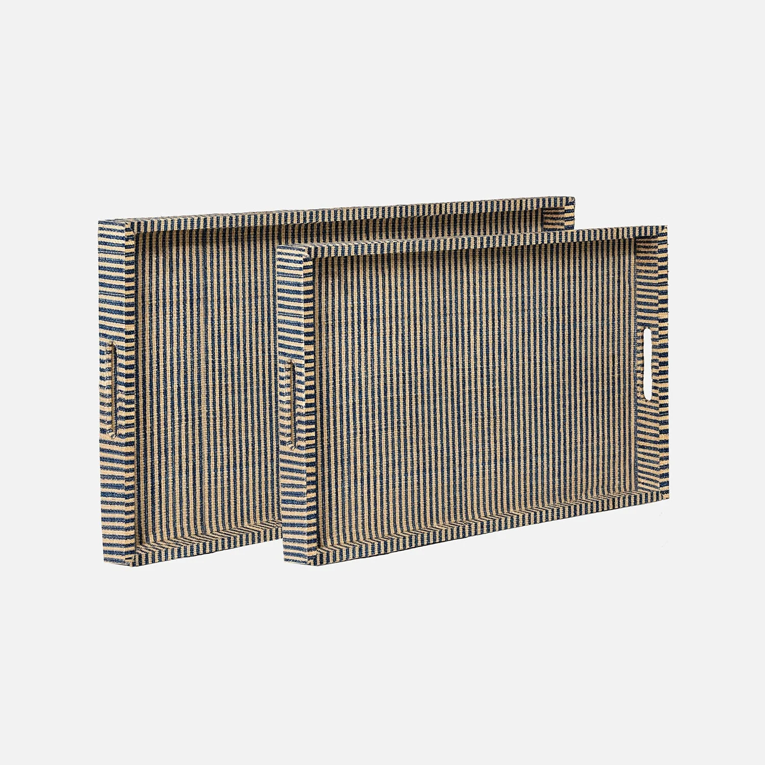 Winslow Striped Raffia Tray - Set of 2 - Image 5