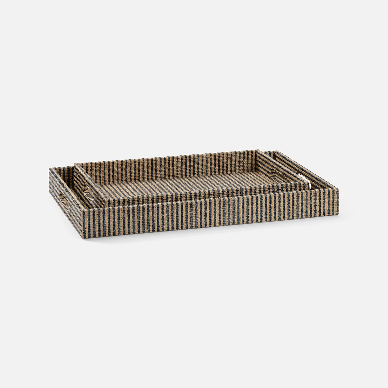 Winslow Striped Raffia Tray - Set of 2 - Image 6