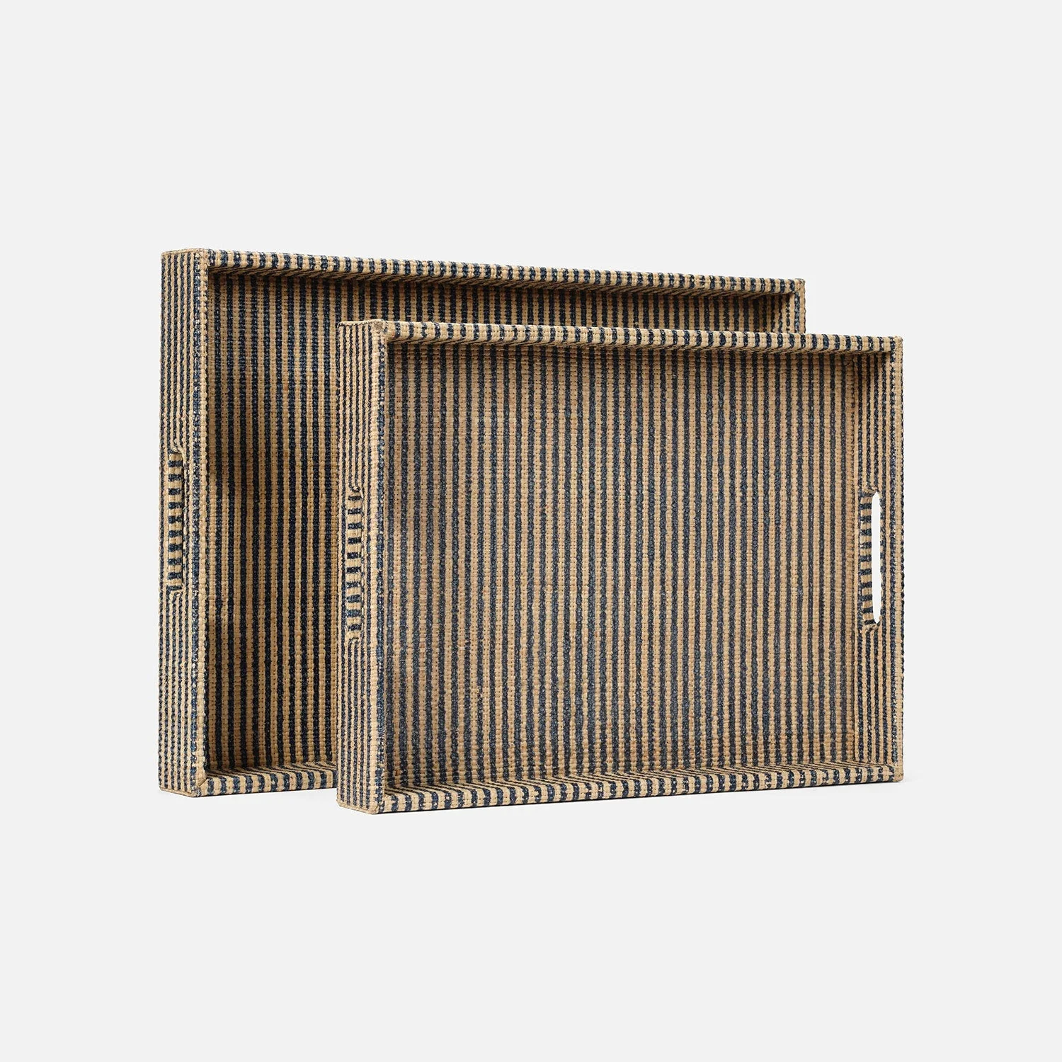 Winslow Striped Raffia Tray - Set of 2 - Image 7