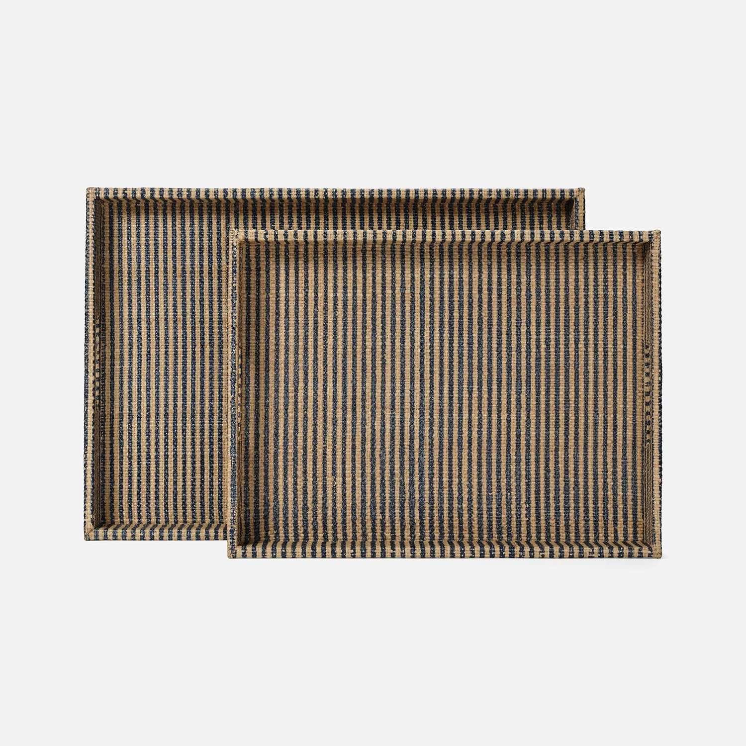 Winslow Striped Raffia Tray - Set of 2 - Image 8